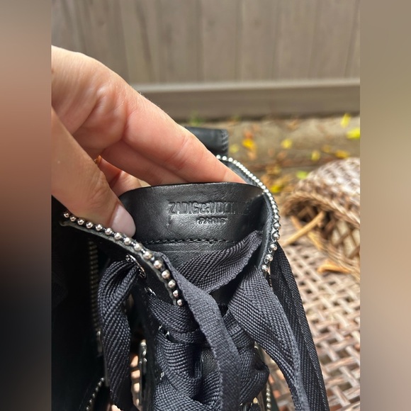 Zadig & Voltaire Black Ankle Boots with Silver Accents - Picture 13 of 16